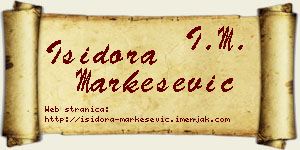 Isidora Markešević vizit kartica